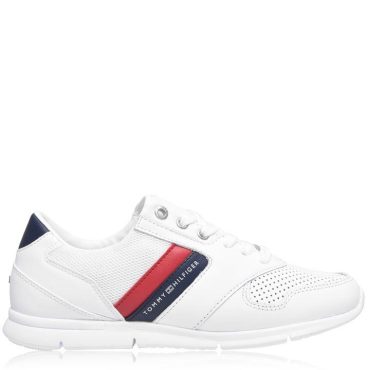 Lightweight Leather Trainers Tommy Hilfiger Cut Price