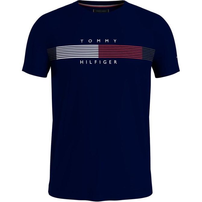 Stripe Graphic T-Shirt Tommy Hilfiger Sells Cheap