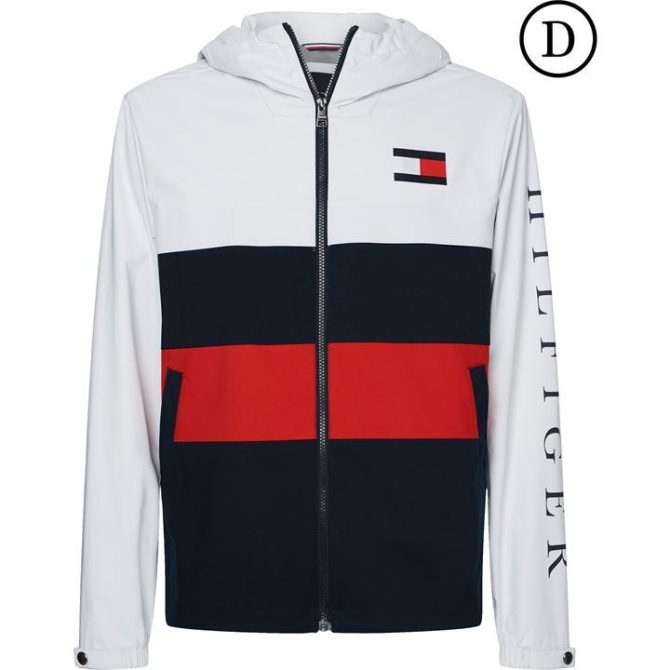 Colour Block Hood Jacket Tommy Hilfiger Trend Model