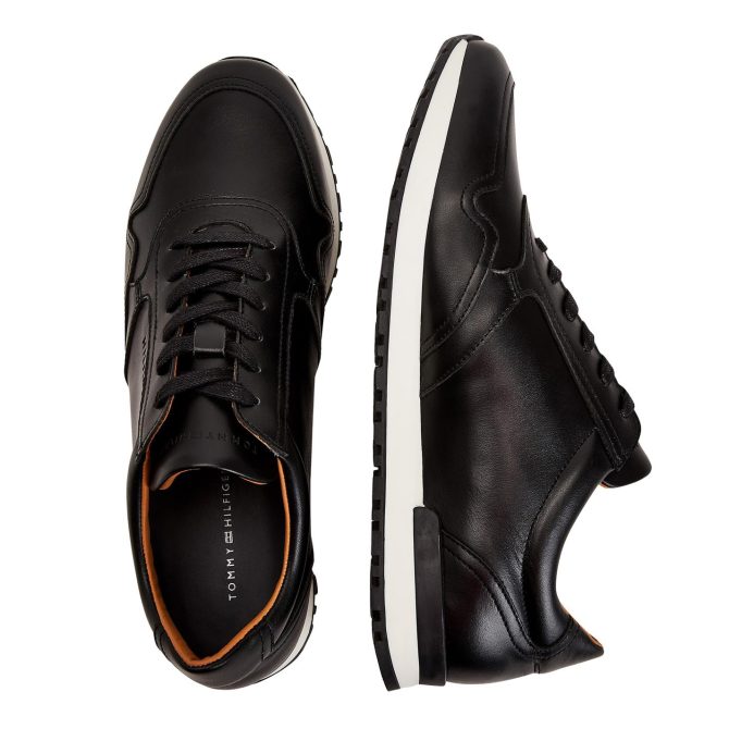 Classic Premium Leather Trainers Tommy Hilfiger Cut Price - Image 2