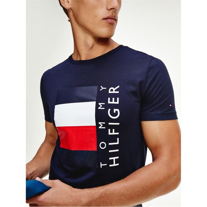 Stripe Box T Shirt Tommy Hilfiger Free Delivery - Image 6
