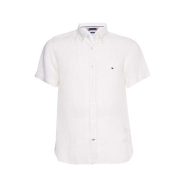 Pigment-Dyed Short Sleeve Linen Shirt Tommy Hilfiger On Sale