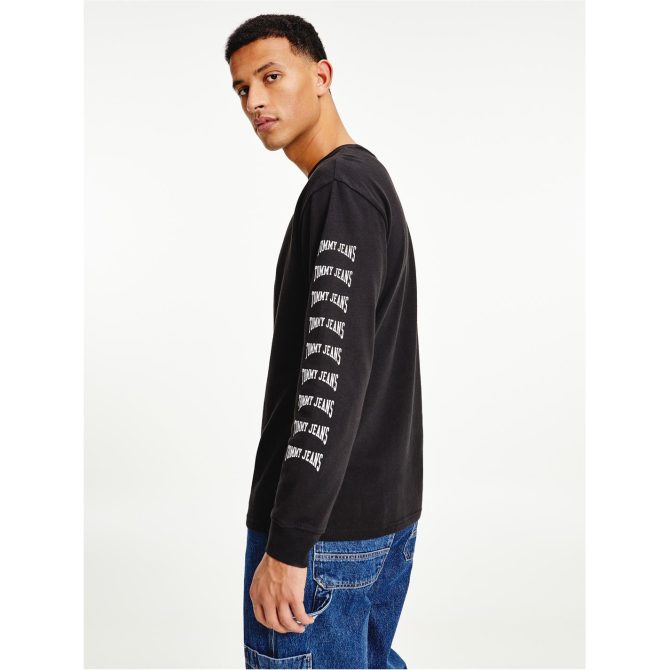 Homespun Long Sleeve T Shirt Tommy Jeans Trend Model - Image 6