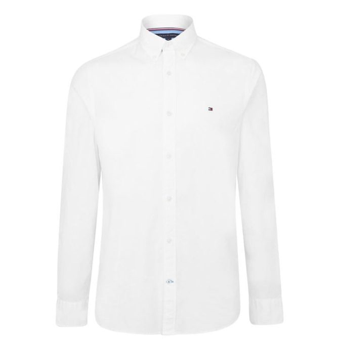 Stretch Poplin Long Sleeve Shirt Tommy Hilfiger Online Sales