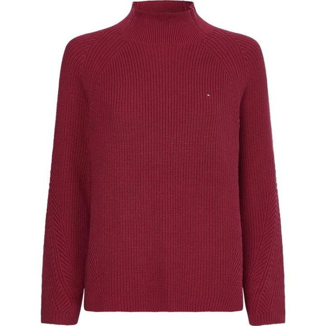 Hayana Mock Neck Knitted Top Tommy Hilfiger Free Delivery