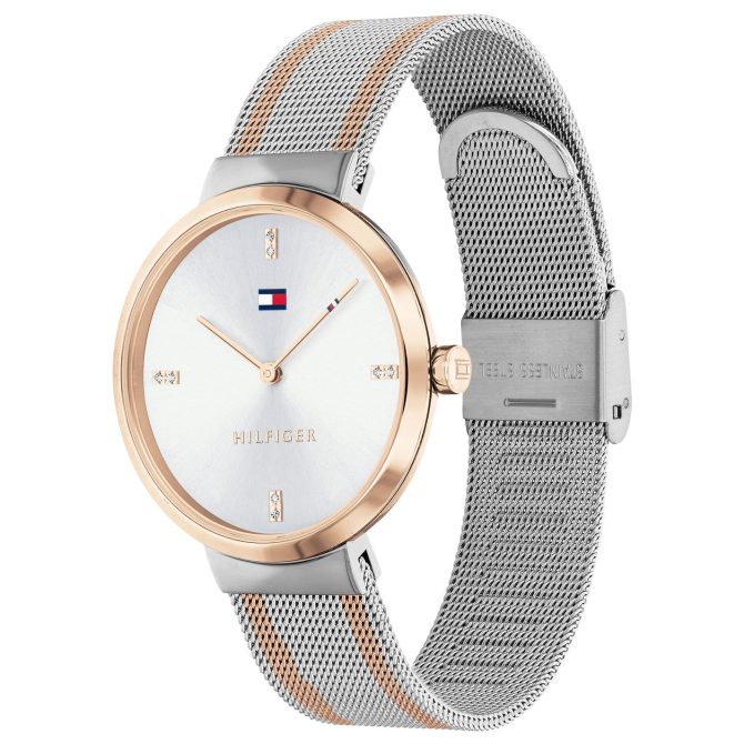 Ladies Two Tone Mesh Watch Tommy Hilfiger Offering Discounts - Image 2
