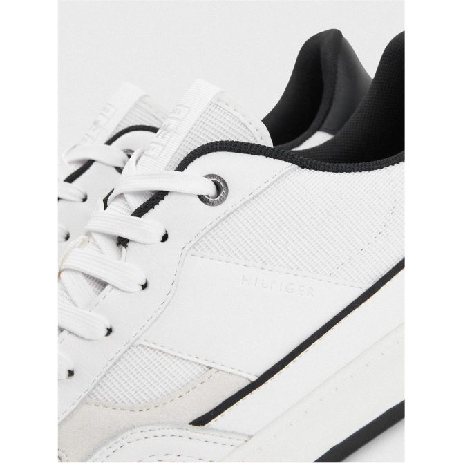Retro Court Mix Cupsole Trainers Tommy Hilfiger Free Delivery - Image 3