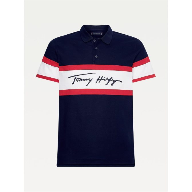 1985 Signature Colour Block Polo Shirt Tommy Hilfiger Less Expensive - Image 5