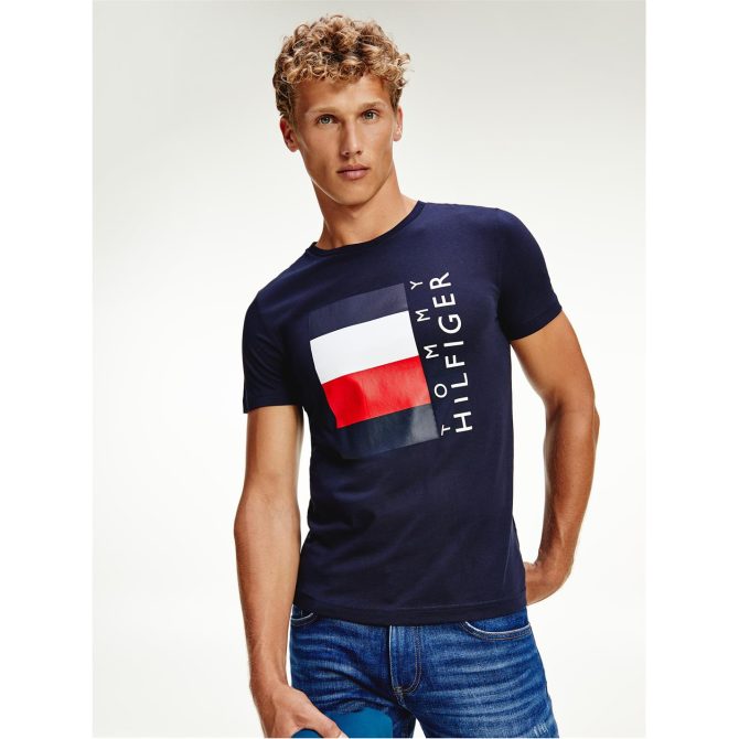 Stripe Box T Shirt Tommy Hilfiger Free Delivery - Image 4