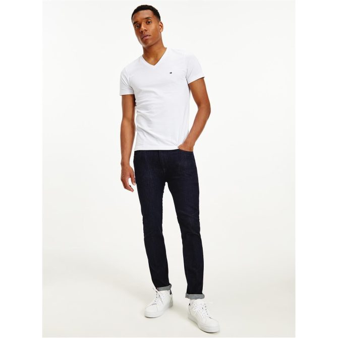 Core Stretch V Neck Slim Fit T-shirt Tommy Hilfiger Cut Price - Image 2