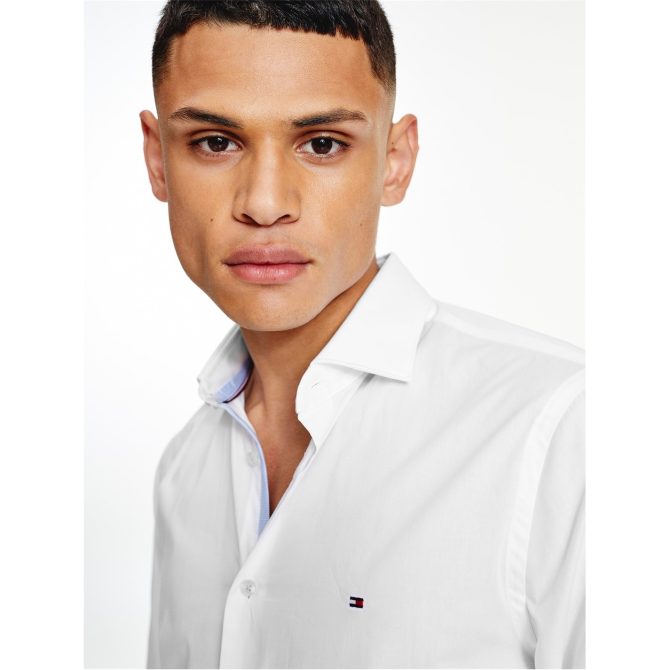 Core Poplin Classic Slim Shirt Tommy Hilfiger Tailoring Fascinating Model - Image 4