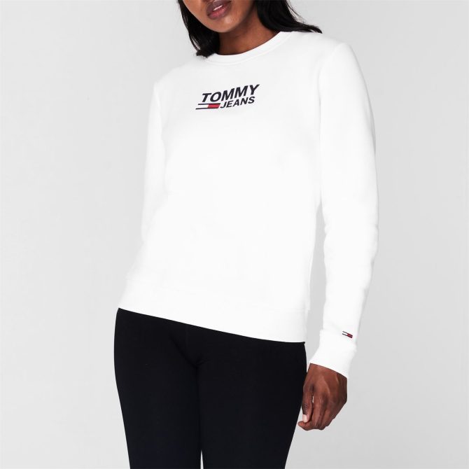 Logo Crew Sweatshirt Tommy Jeans Cut Price - Image 2
