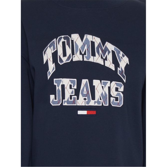 College Argyle Crew Sweatshirt Tommy Jeans On Sale - Image 6