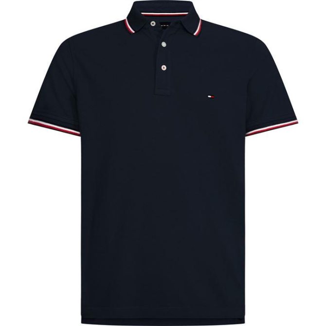 Core Tipped Slim Polo Shirt Tommy Hilfiger Shoping Model
