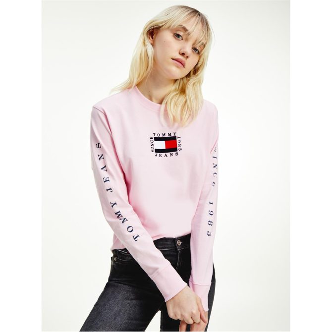 Box Flag Long Sleeve T Shirt Tommy Jeans Sale Merchandise - Image 2
