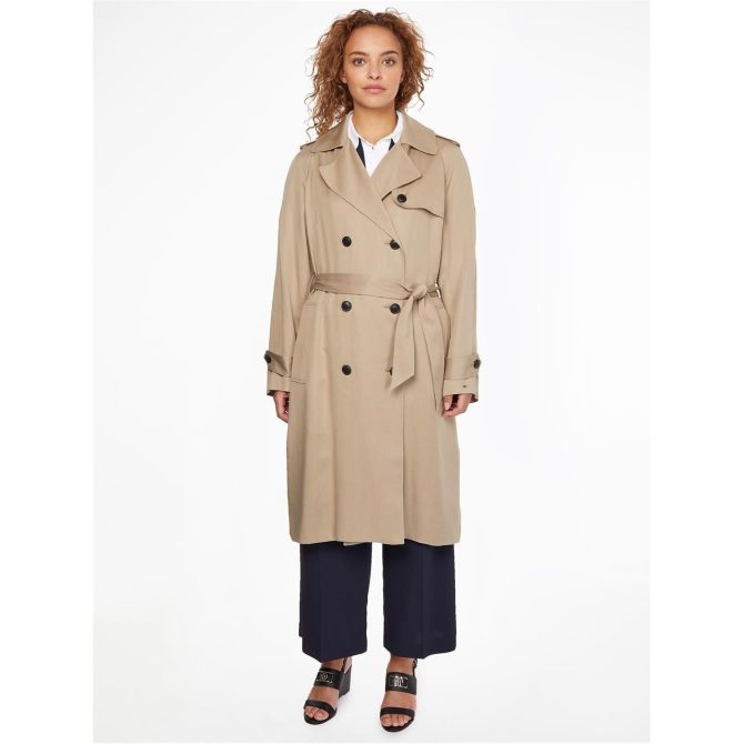 Tencel Trench Coat Tommy Hilfiger Less Expensive - Image 4