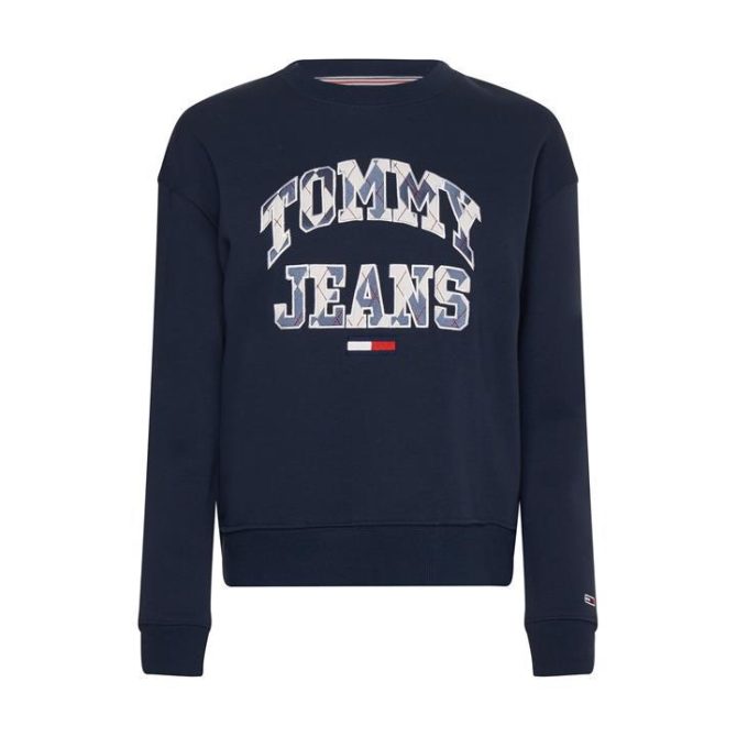 College Argyle Crew Sweatshirt Tommy Jeans On Sale