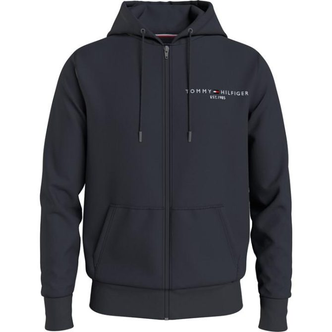 Logo Zip Through Hoodie Tommy Hilfiger Sells Cheap