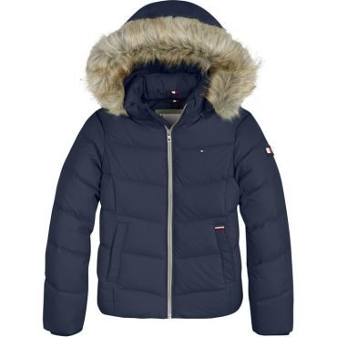 Essential Down Furry Jacket Tommy Hilfiger Hot Sell