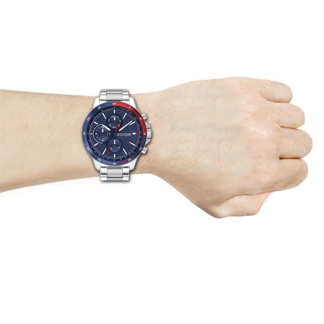 Tommy Hilfiger Gents Multi Coloured Bezel Stainless Steel Watch Superior Style - Image 4