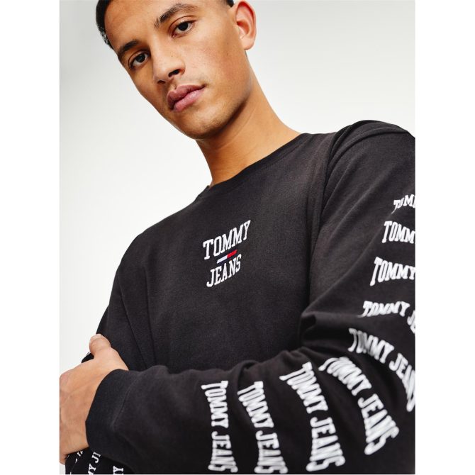 Homespun Long Sleeve T Shirt Tommy Jeans Trend Model - Image 5