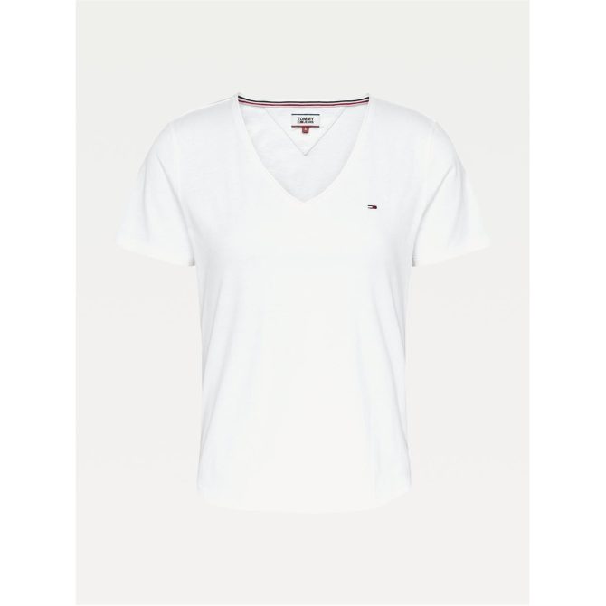 Slim V Neck T Shirt Tommy Jeans Sale Merchandise - Image 8