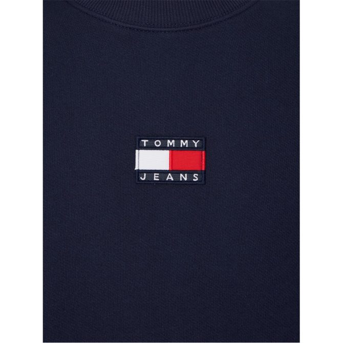 Badge Crew Neck Sweatshirt Tommy Jeans Free Delivery - Image 3
