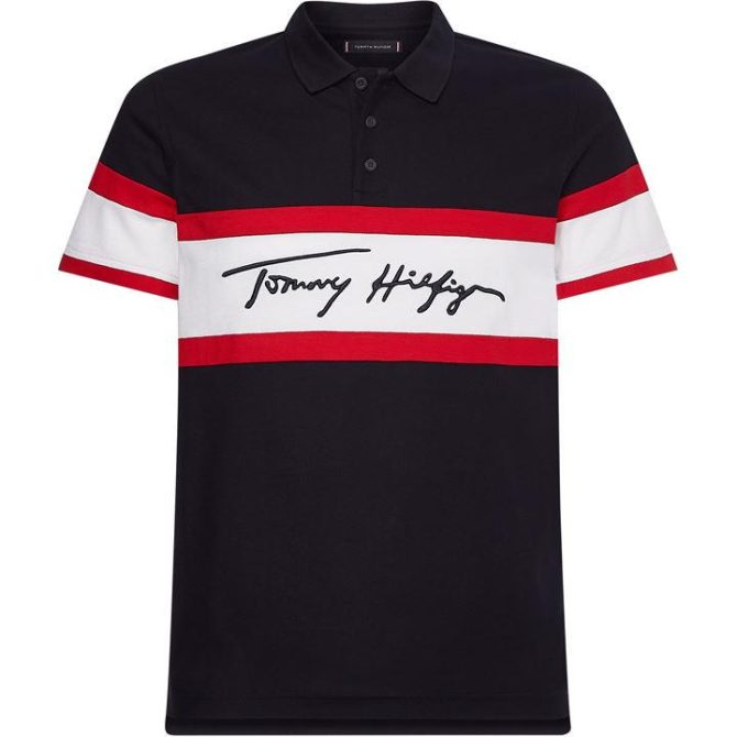 1985 Signature Colour Block Polo Shirt Tommy Hilfiger Less Expensive