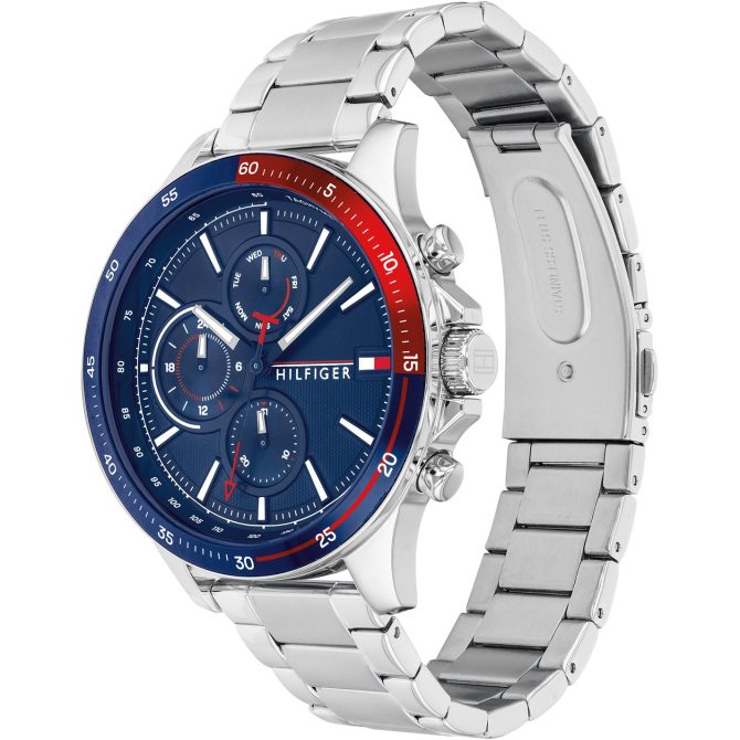 Tommy Hilfiger Gents Multi Coloured Bezel Stainless Steel Watch Superior Style - Image 2
