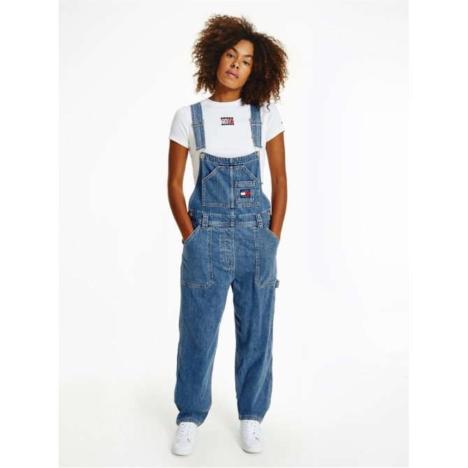 Badge Denim Dungarees Tommy Jeans Offering Discounts - Image 3