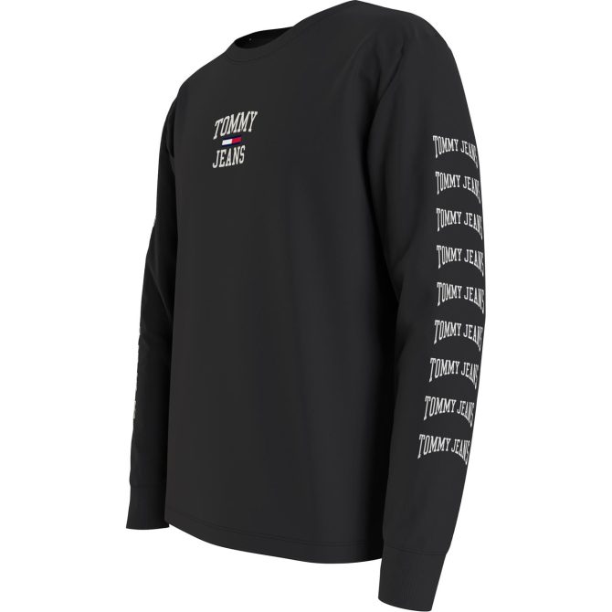 Homespun Long Sleeve T Shirt Tommy Jeans Trend Model - Image 2