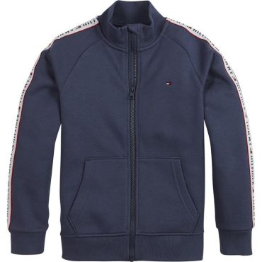 Tommy Hilfiger Tape Zip Sweater Junior Free Delivery
