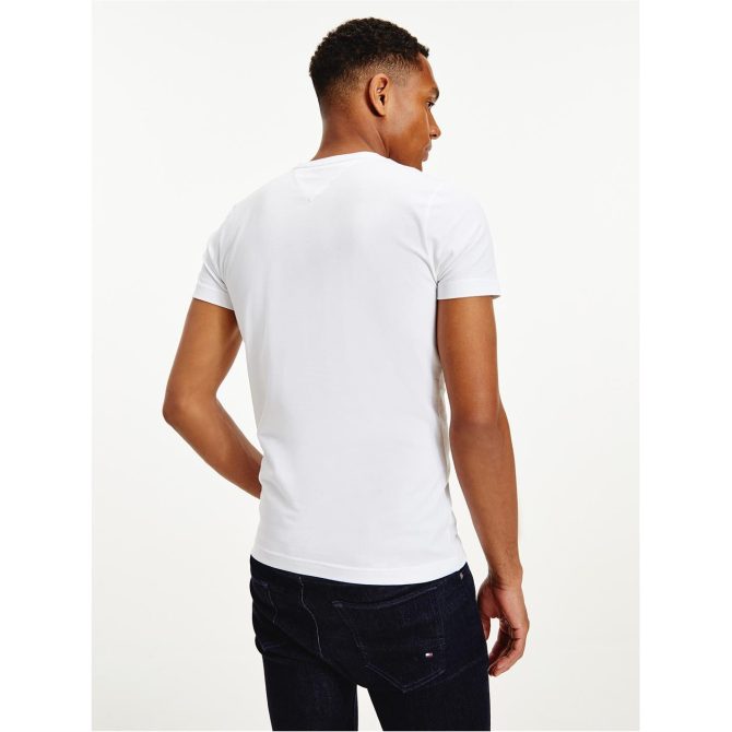 Core Stretch V Neck Slim Fit T-shirt Tommy Hilfiger Cut Price - Image 3
