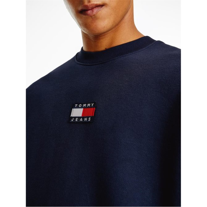 Badge Crew Neck Sweatshirt Tommy Jeans Free Delivery - Image 6