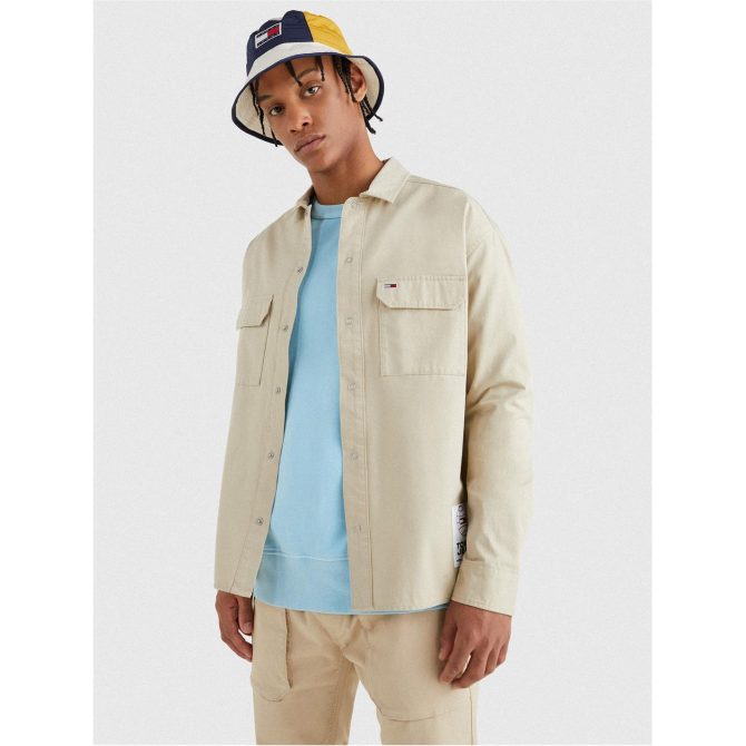 Soft Solid Cotton Over shirt Tommy Jeans Affordable Price - Image 4
