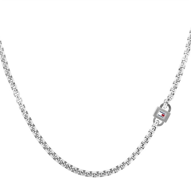 Gents Tommy Hilfiger Stainless Steel Chain Necklace Shoping Model - Image 2