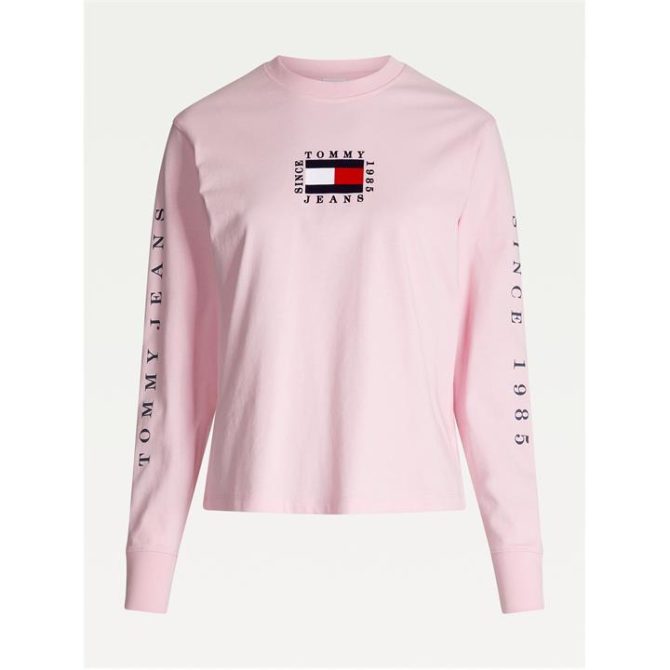 Box Flag Long Sleeve T Shirt Tommy Jeans Sale Merchandise