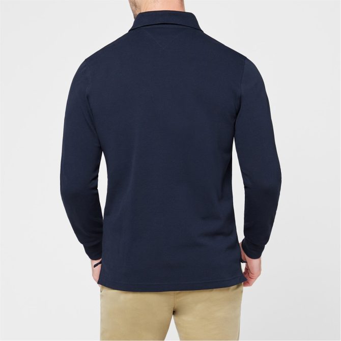 1985 Long Sleeve Polo Shirt Tommy Hilfiger Cut Price - Image 3