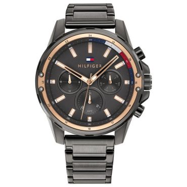 Gents Grey Steel Watch Tommy Hilfiger Free Delivery