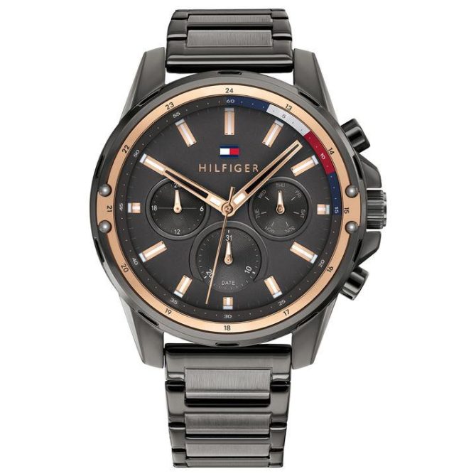 Gents Grey Steel Watch Tommy Hilfiger Free Delivery