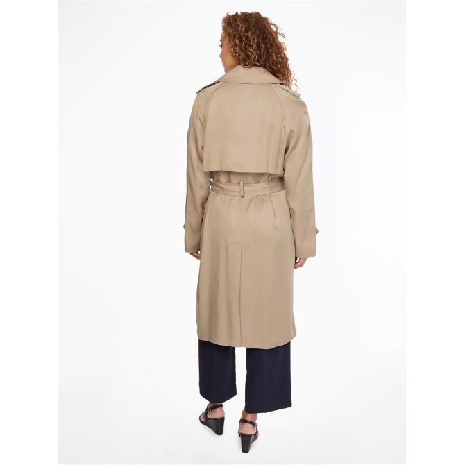 Tencel Trench Coat Tommy Hilfiger Less Expensive - Image 5