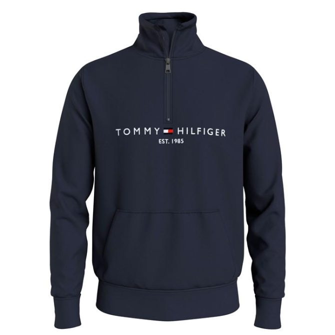 Logo Mockneck Sweatshirt Tommy Hilfiger Free Delivery