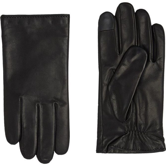 Tommy Hilfiger Flag Leather Gloves Mens Free Delivery