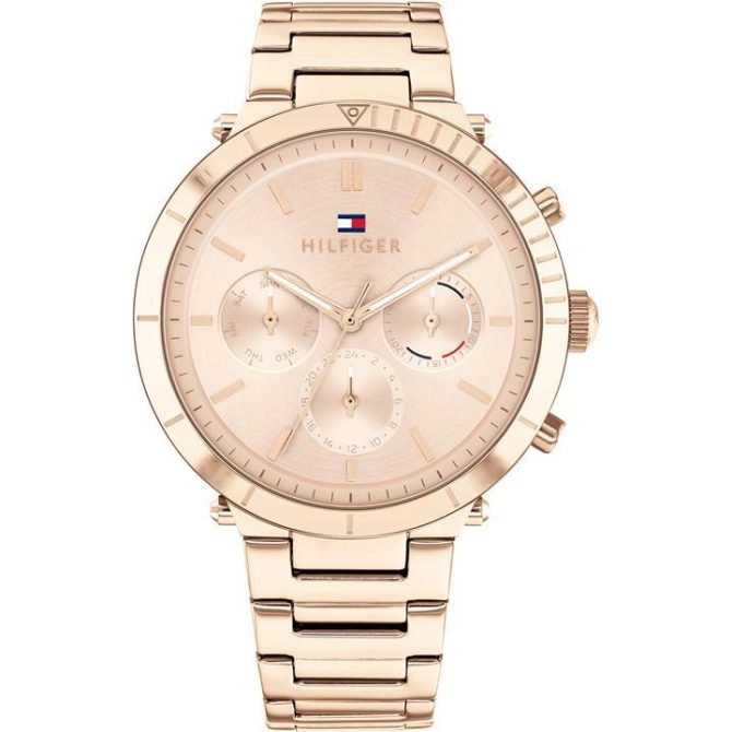 Ladies Champagne Sunray Rose Gold Watch Tommy Hilfiger Trend Model