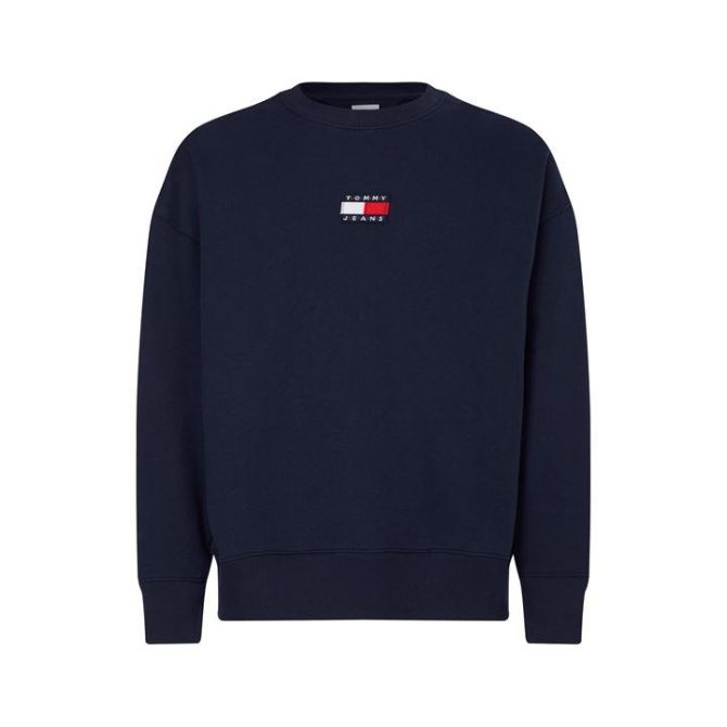 Badge Crew Neck Sweatshirt Tommy Jeans Free Delivery