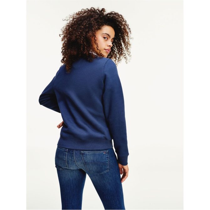 Regular Fleece Crew Neck Sweater Tommy Jeans Free Delivery - Image 6
