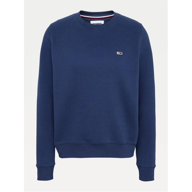 Regular Fleece Crew Neck Sweater Tommy Jeans Free Delivery - Image 8