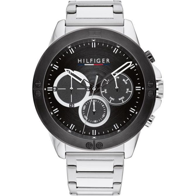 Gents Black Dial Watch Tommy Hilfiger Reduction In Price