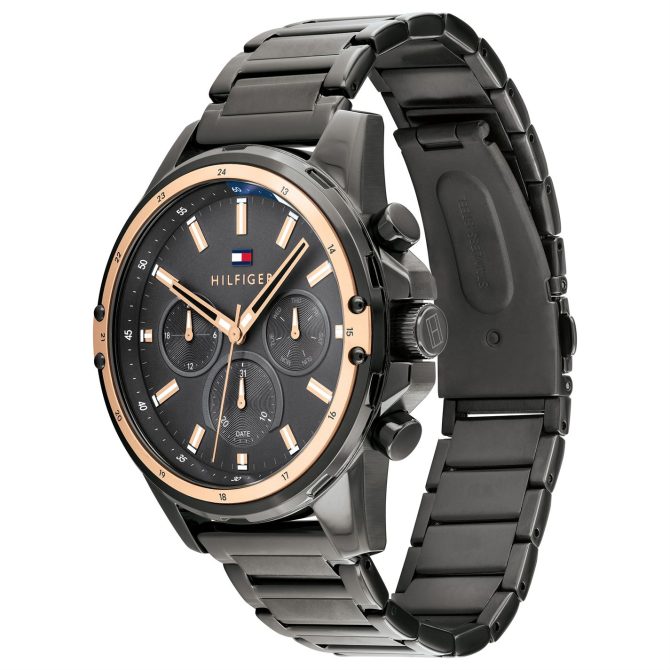 Gents Grey Steel Watch Tommy Hilfiger Free Delivery - Image 2