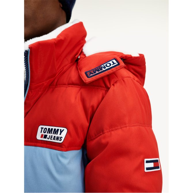 Colour Block Padded Jacket Tommy Jeans Free Delivery - Image 4